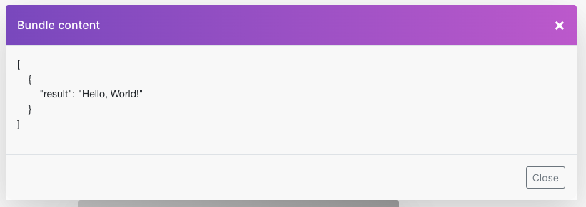Original response from /helloworld endpoint.