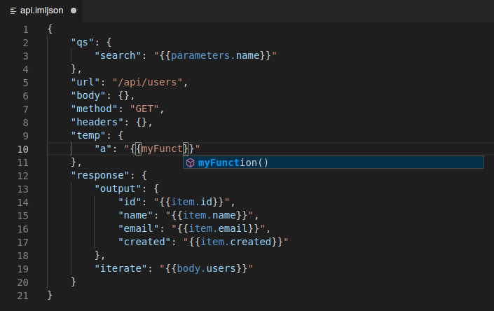 Adding a new function from list of available functions