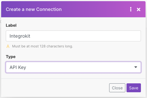 A New Connection Dialog