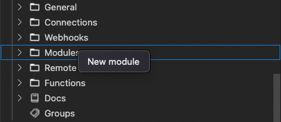 Adding a new module